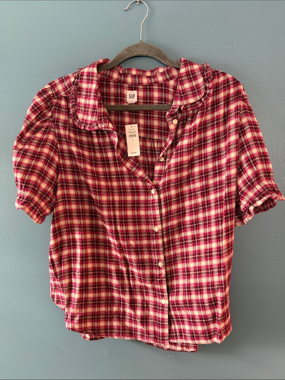 GAP Plaid Button-Up Top